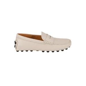 Tod's Gommino Macro 52K Moccasin Platte Schoenen , Beige , Dames , Maat: 38 EU