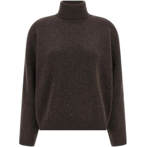 Brunello Cucinelli, Dames, Truien, Bruin, Maat: L Kasjmier,