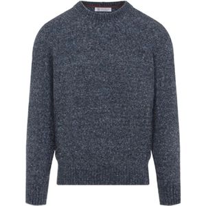 Brunello Cucinelli, Heren, Truien, Blauw, Maat: M