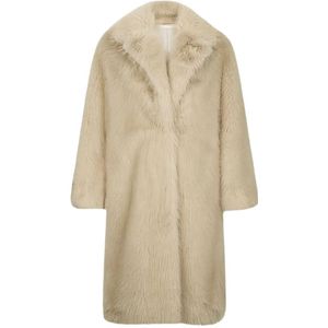 Liu Jo, Dames, Mantels, Beige, Maat: S Poliester,