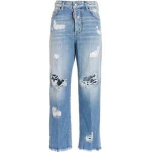 Dsquared2, Dames, Jeans, Blauw, Maat: XS Katoen,
