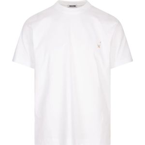 Moschino, Heren, Tops, Wit, Maat: S Katoen,