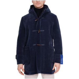 Distretto12, Heren, Mantels, Blauw, Maat: L Corduroy,