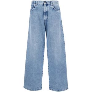 Versace, Heren, Jeans, Blauw, Maat: W32 Denim,