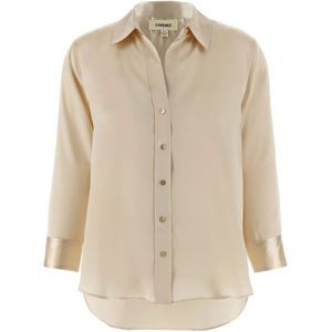 L'Agence, Dames, Blouses & Shirts, Beige, Maat: S