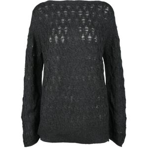 Malo, Dames, Truien, Zwart, Maat: L Wol,