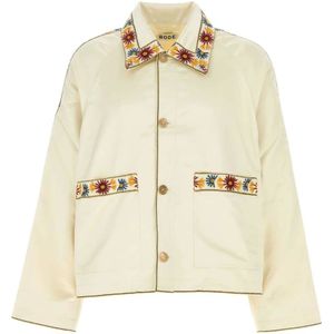 Bode, Heren, Jassen, Wit, Maat: L Satijn,