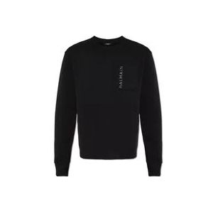 Balmain Katoenen sweatshirt , Black , Heren , Maat: 2XL