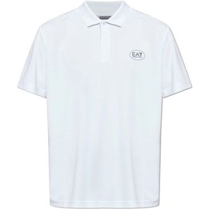 Emporio Armani Ea7, Heren, Tops, Wit, Maat: S