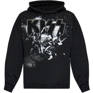 Dsquared2, Heren, Sweatshirts & Hoodies, Zwart, Maat: XL