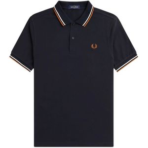 Fred Perry, Heren, Tops, Blauw, Maat: 2XL Piqué,