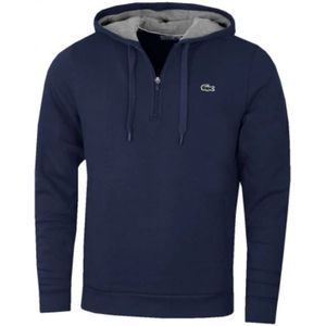Lacoste, Heren, Sweatshirts & Hoodies, Blauw, Maat: S Katoen,