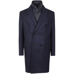 Fay, Heren, Mantels, Blauw, Maat: M Wol,