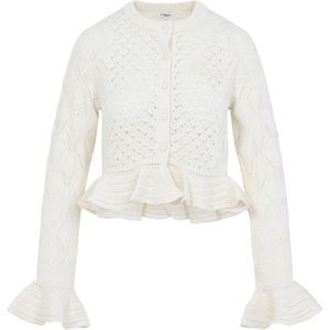 Chloé - Iconic Milk Alpaca - Cardigan - Wit - Luxe Mix van Alpaca en Zijde