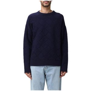 Bottega Veneta, Heren, Truien, Blauw, Maat: M Wol,