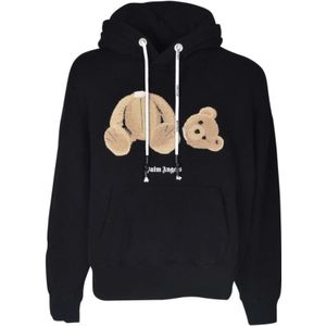 Palm Angels, Heren, Sweatshirts & Hoodies, Zwart, Maat: XL Katoen,