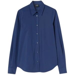 Aspesi, Dames, Blouses & Shirts, Blauw, Maat: S Katoen,