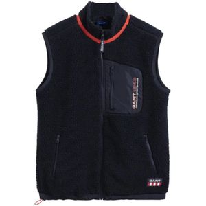 Gant, Heren, Jassen, Blauw, Maat: M Fleece,