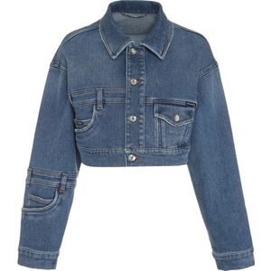 Dolce & Gabbana, Dames, Jassen, Blauw, Maat: 3XS Denim,
