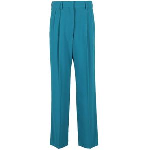 Blazé Milano, Dames, Broeken, Blauw, Maat: M Wol,