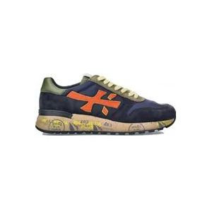 Premiata Blauwe Mick Oranje Logo Sneaker , Blue , Heren , Maat: 44 EU