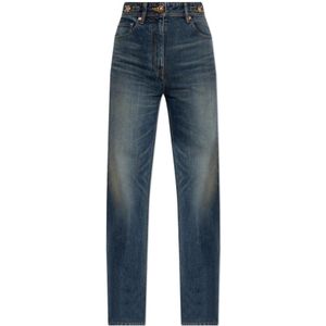 Versace, Dames, Jeans, Blauw, Maat: W24 Katoen,