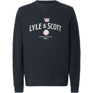 Lyle & Scott, Heren, Sweatshirts & Hoodies, Blauw, Maat: L