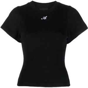 Axel Arigato, Dames, Tops, Zwart, Maat: M Katoen,