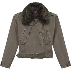 Kenzo, Dames, Jassen, Grijs, Maat: XS Katoen,