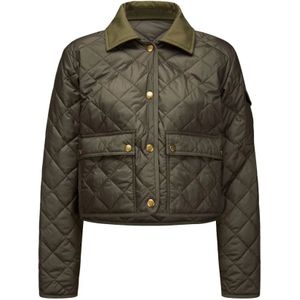 Moncler, Dames, Jassen, Groen, Maat: L Katoen,