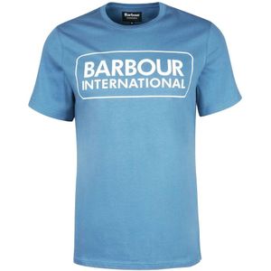 Barbour, Heren, Tops, Blauw, Maat: M Katoen,