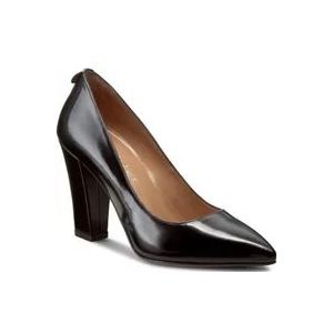 Twinset Puntige Pumps van Zwart Leer , Black , Dames , Maat: 36 EU