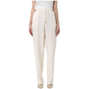 Elisabetta Franchi, Dames, Broeken, Beige, Maat: S