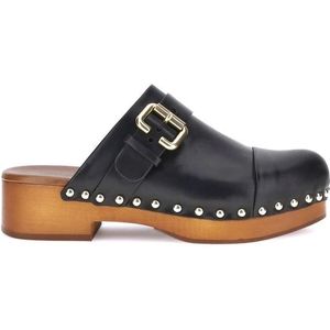 Chloé - Jeannette Mules - Klompen - Zwart - Leer