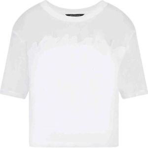 Armani Exchange, Dames, Tops, Wit, Maat: XS Katoen,