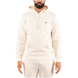 Lacoste, Heren, Sweatshirts & Hoodies, Beige, Maat: M Fleece,
