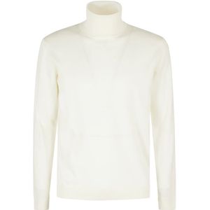 Roberto Collina, Heren, Truien, Wit, Maat: 2XL Wol,