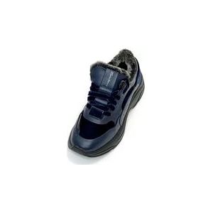 Santoni Dames Bimateriaal Sneakers , Blue , Dames , Maat: 36 EU