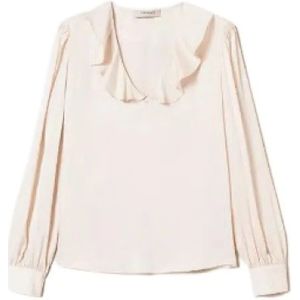 Twinset, Dames, Blouses & Shirts, Beige, Maat: S