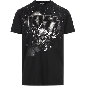 Dsquared2, Heren, Tops, Zwart, Maat: XS Katoen,