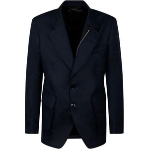 Tom Ford, Heren, Jassen, Blauw, Maat: XL Katoen,