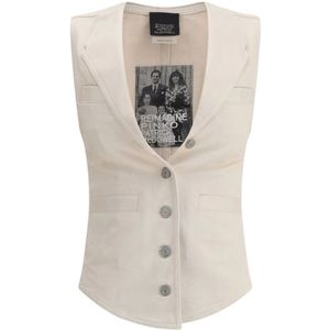 Pinko, Dames, Jassen, Wit, Maat: M Denim,