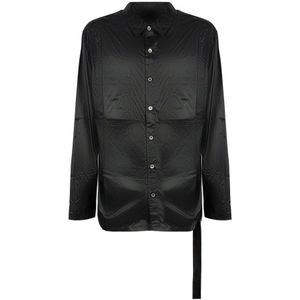 Rick Owens, Heren, Overhemden, Zwart, Maat: 2XL