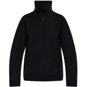 Courrèges, Dames, Truien, Zwart, Maat: XS Wol,