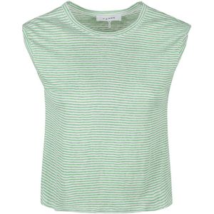 Frame, Dames, Tops, Groen, Maat: S Linnen,