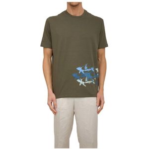 Paul & Shark, Heren, Tops, Groen, Maat: M Katoen,