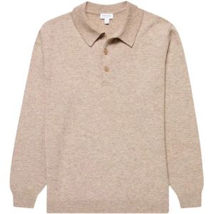 Sunspel, Heren, Tops, Beige, Maat: L Kasjmier,