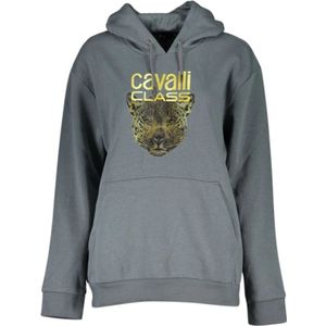 Cavalli Class, Dames, Sweatshirts & Hoodies, Grijs, Maat: L Fleece,