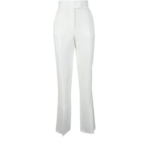 Alberto Audenino, Dames, Broeken, Wit, Maat: S Poliester,
