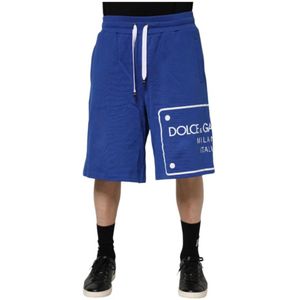 Dolce & Gabbana - Bermuda Shorts - Blauw - 100% Katoen - Met Cargo Pockets